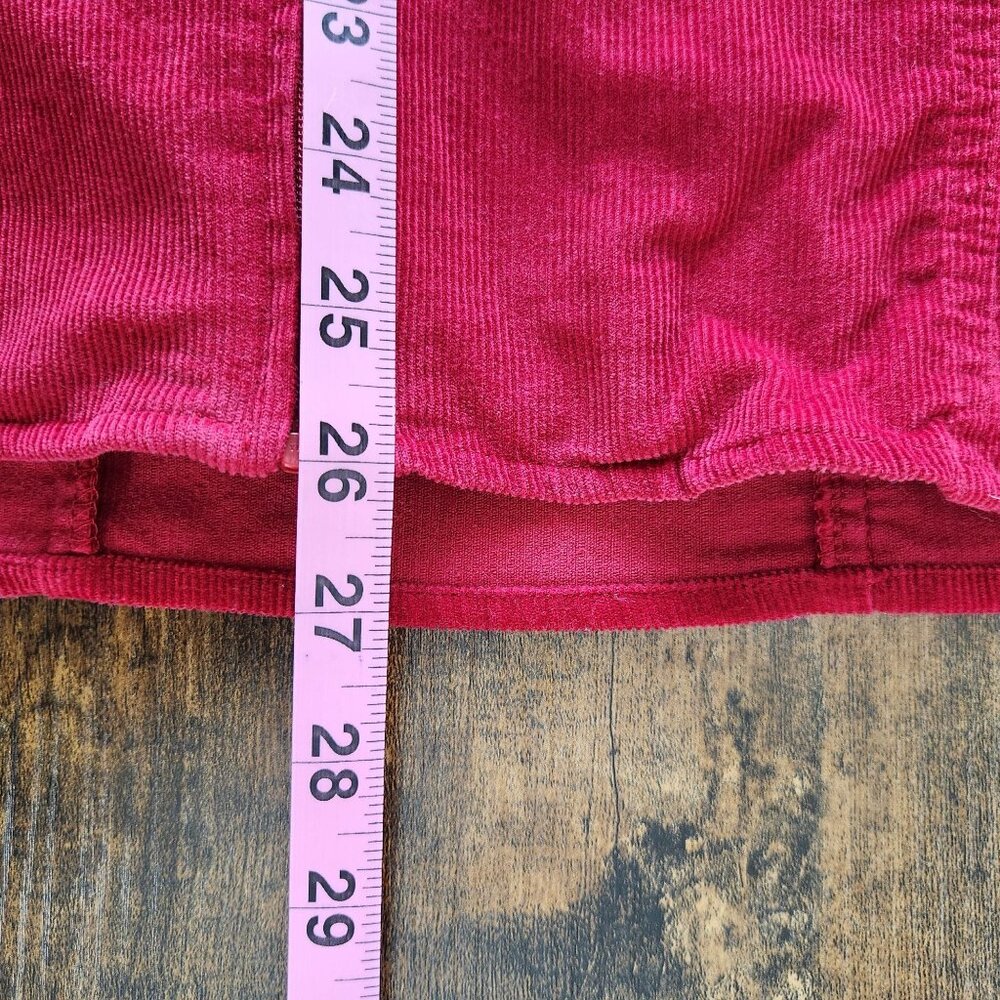 Dress Barn Red Corduroy Full Zip Shacket, 2XL, Holiday, Office, Casual, Career - Picture 7 of 8